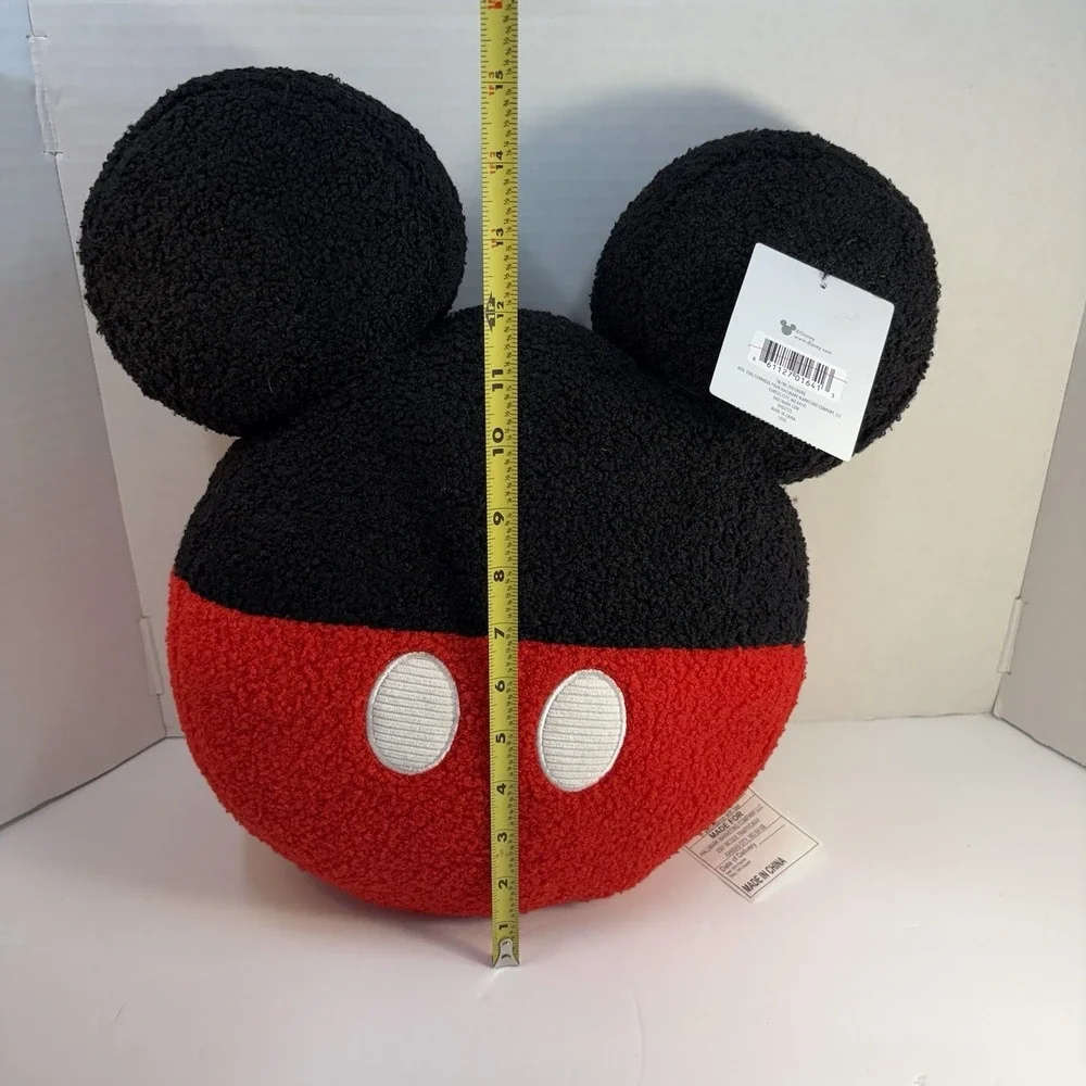 Hallmark Disney Mickey Mouse Head Pillow Cushion Red Black 2023 DYG2113